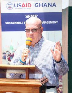 US Ambassador Jackson in an address at Elmina