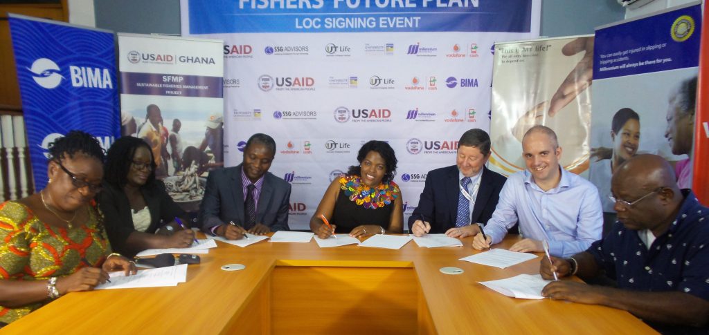 Partners of Fishers Micro-Insurance, signing a letter of collaboration